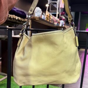 Coach Yellow Leather Shoulder Bag